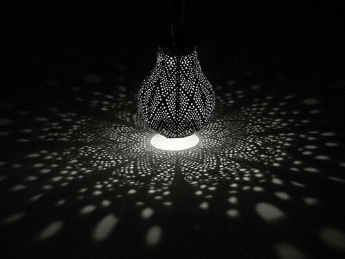 Solarlamp d20cm l.ovaal paisley blw - afbeelding 3