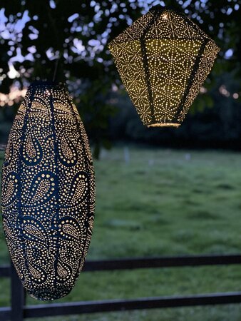 Solarlamp d20cm l.ovaal paisley gd - afbeelding 1