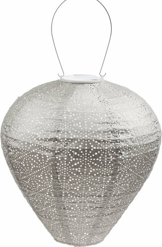 Solarlamp d30cm bal sashiko l.taupe - afbeelding 1