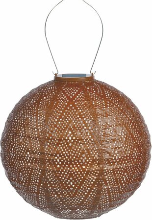 Solarlamp d30cm ikat koper - afbeelding 1