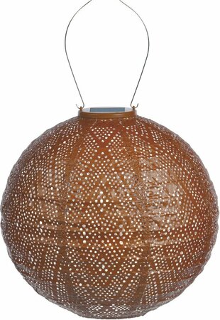 Solarlamp d30cm ikat koper - afbeelding 1