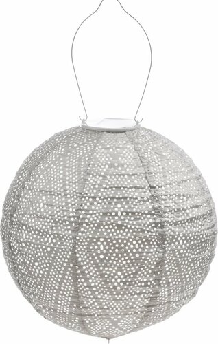 Solarlamp d30cm ikat licht taupe - afbeelding 4