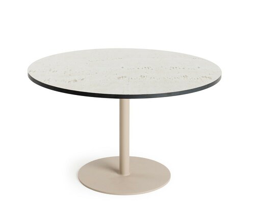 Solea Coffee Table Round Large Trespa Travertin Champagne