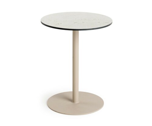 Solea Coffee Table Round Small Trespa Travertin Champagne