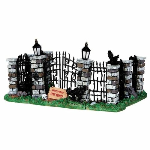 Lemax Spooky Iron Gate And Fence,