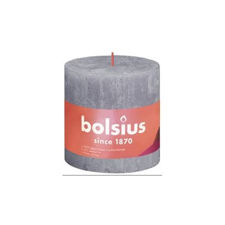 Bolsius Stompk rustiek d10h10cm frosted lav