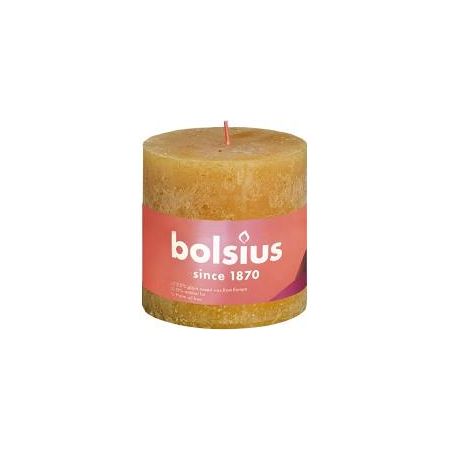 Bolsius Stompk rustiek d10h10cm honeyc.geel