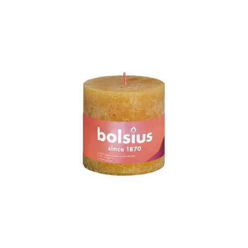 Bolsius Stompk rustiek d10h10cm honeyc.geel