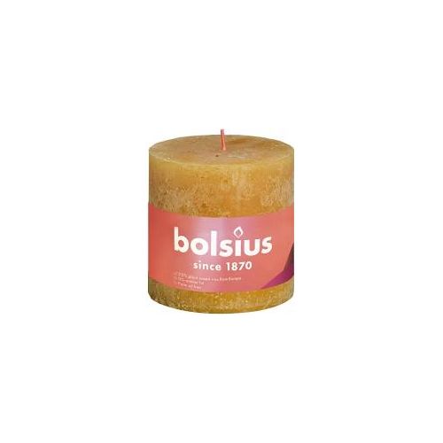 Bolsius Stompk rustiek d10h10cm honeyc.geel