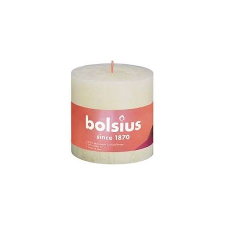 Bolsius Stompk rustiek d10h10cm soft pearl