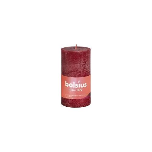 Bolsius Stompk rustiek d5h10cm velvet rood