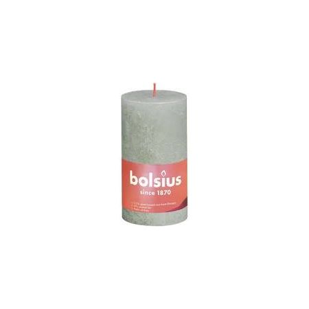 Bolsius Stompk rustiek d6.8h13cm foggy grn
