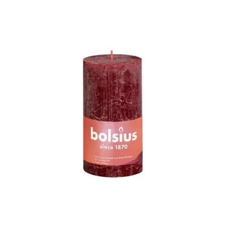 Bolsius Stompk rustiek d6.8h13cm velvet rd