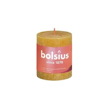 Bolsius Stompk rustiek d6.8h8cm honeyc.geel