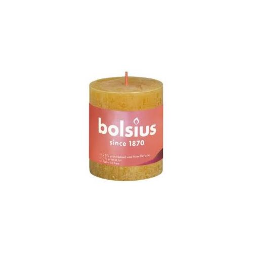 Bolsius Stompk rustiek d6.8h8cm honeyc.geel