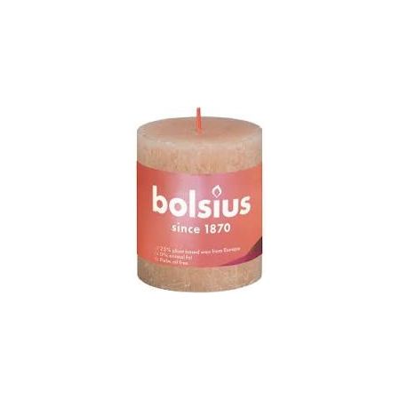 Bolsius Stompk rustiek d6.8h8cm misty roze