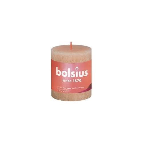 Bolsius Stompk rustiek d6.8h8cm misty roze