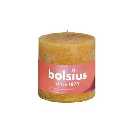 Bolsius Stompk rustiek d6.8h8cm suede bruin