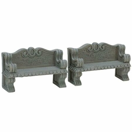 STONE BENCH, SET OF 2