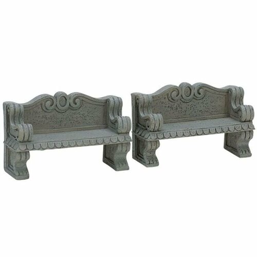STONE BENCH, SET OF 2