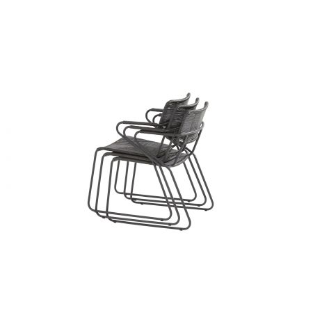 Swing stapelbare dining stoel antraciet - afbeelding 1