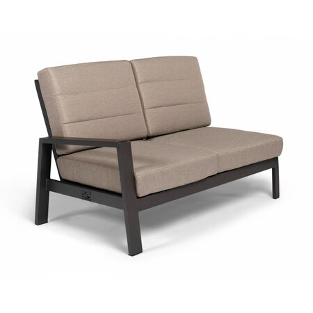 Tierra Outdoor Queens Lounge 2-Seater Rechts - Charcoal - afbeelding 1