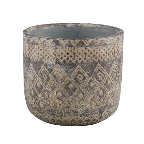 Tunis Grey ceramic pot round XL