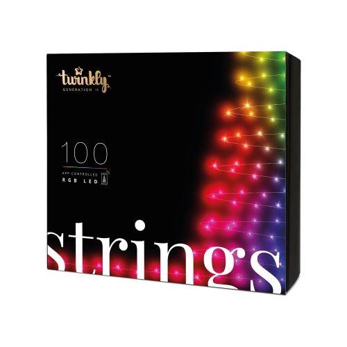 Twinkle Strings 100 LED RGB black wire plug F