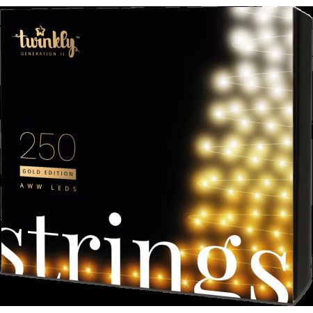 Twinkly Strings 250 LED AWW black wire Plug F