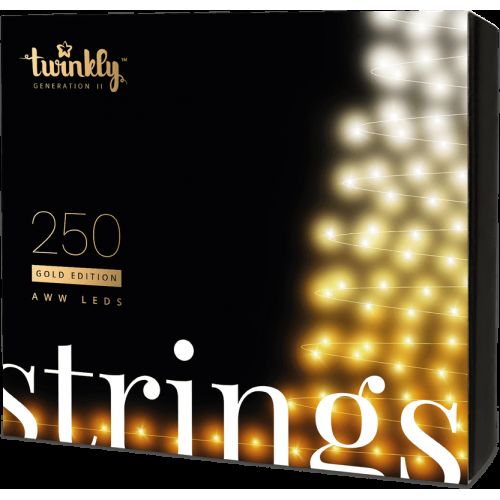 Twinkly Strings 250 LED AWW black wire Plug F