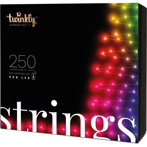 Twinkly Strings 250 LED RB black wire plug F