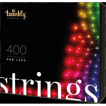 Twinkly Strings 400 LED RGB black wire plug F