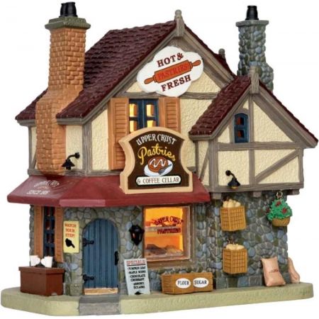 Lemax Upper Crust Pastries & Coffee Cellar , B/O Led