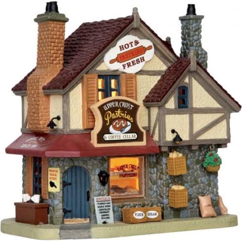 Lemax Upper Crust Pastries & Coffee Cellar , B/O Led