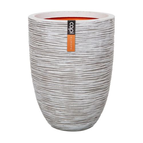 Capi Europe Vaas elegant laag Rib NL 36x47 ivoor