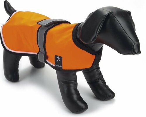 BEEZTEES Veiligheidvest led+usb oranje 50cm