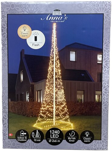 Vlaggenmast verl. fl 1240l 6x2m cw - afbeelding 2